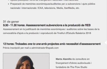 Jornades formatives sobre finançament audiovisual