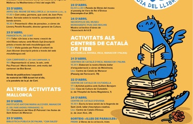 L’Institut d’Estudis Baleàrics (IEB) celebra el Dia del Llibre promovent activitats i fomentant la lectura d’autors balears